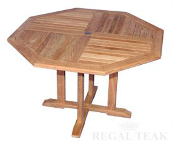 Picture of Teak Octagon Table 52in