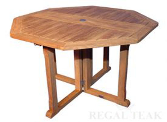 Picture of Teak Octagon Collapsible Table 48in