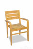 Picture of Teak Ventura Stacking Chair with arms