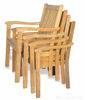 Picture of Teak Tisbury Stacking Chair with Arms (set of 4)