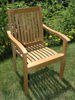 Picture of Teak Tisbury Stacking Chair with Arms (set of 4)