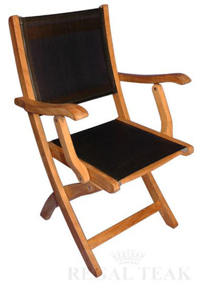 Picture of Teak Providence Chair with Batyline Black
