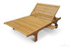 Picture of DOUBLE TEAK CHAISE SUN LOUNGER