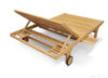 Picture of DOUBLE TEAK CHAISE SUN LOUNGER